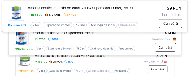 Oferte comparate de PCMM cu preț, disponibilitate și scor de potrivire