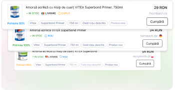 Filtrare și sortare oferte PCMM